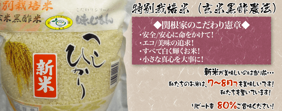 関根ファーム　特別栽培米　玄米黒酢使用